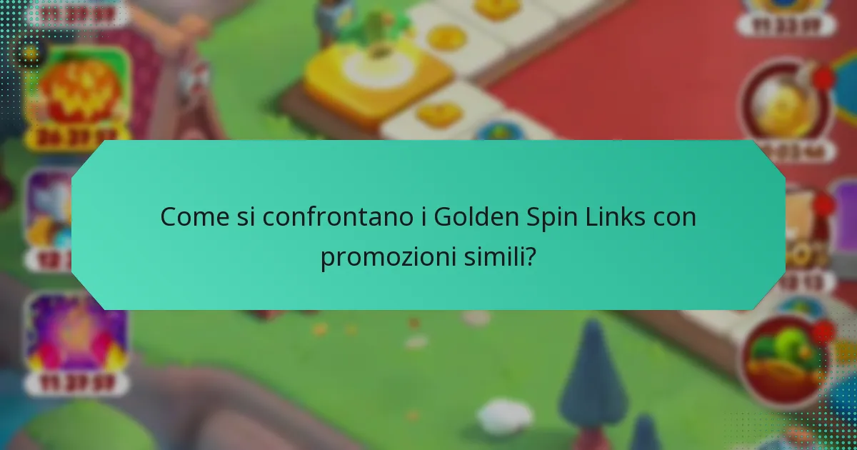 Come si confrontano i Golden Spin Links con promozioni simili?