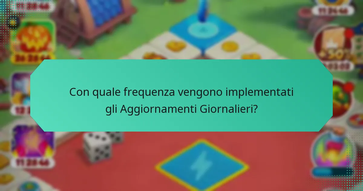Con quale frequenza vengono implementati gli Aggiornamenti Giornalieri?