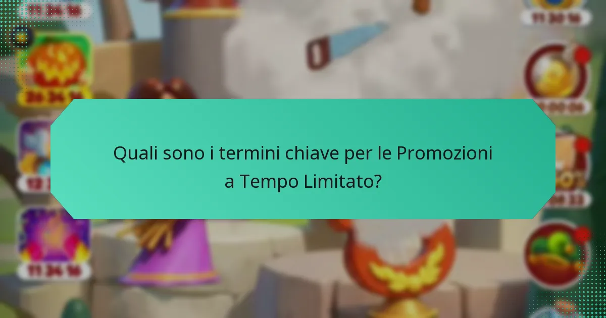 Quali sono i termini chiave per le Promozioni a Tempo Limitato?